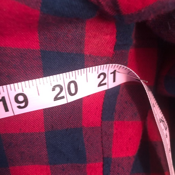 Red Black Plaid Long Sleeve Ellison Shirt Medium - Picture 8 of 8